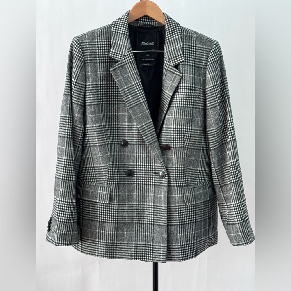 New Madewell Violet Alfa Wool Blend Blazer - Picture 4 of 7